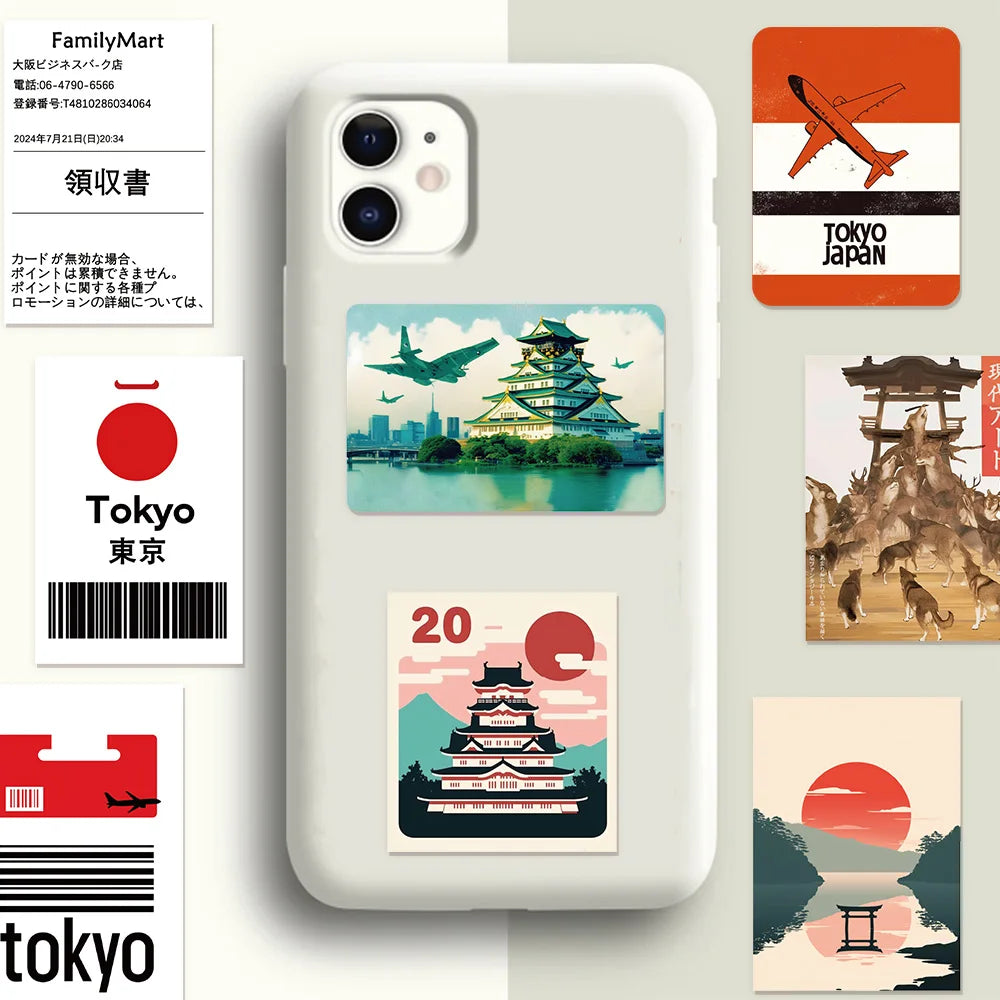 50PCS Japanese Travel Culture Creative Japanese Stickers Luggage Notebook Skateboard Speaker Waterproof Stickers