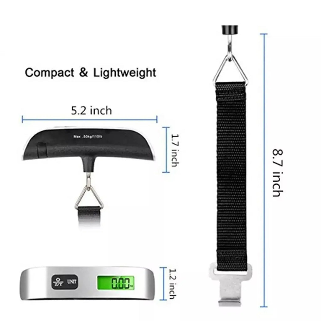 Luggage Scale 110lb 50kg Digital Handheld Portable Hanging Baggage Scale for Travel Suitcase Weight Scale