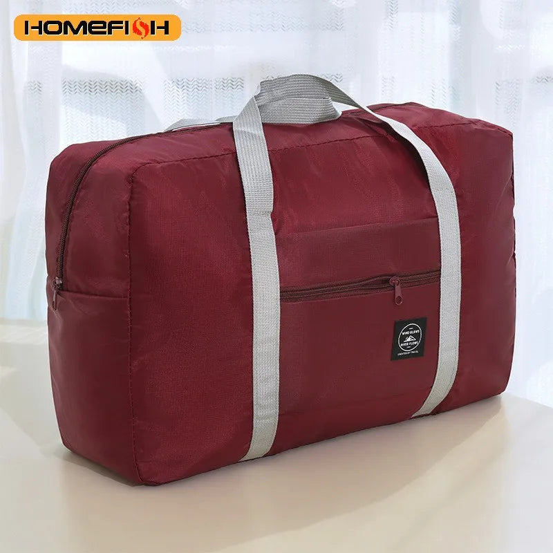 Foldable Large Capacity Travel Duffel Bag Portable Carry On Boarding Luggage Clothes Storage Handbag for Travel Moving Picnic