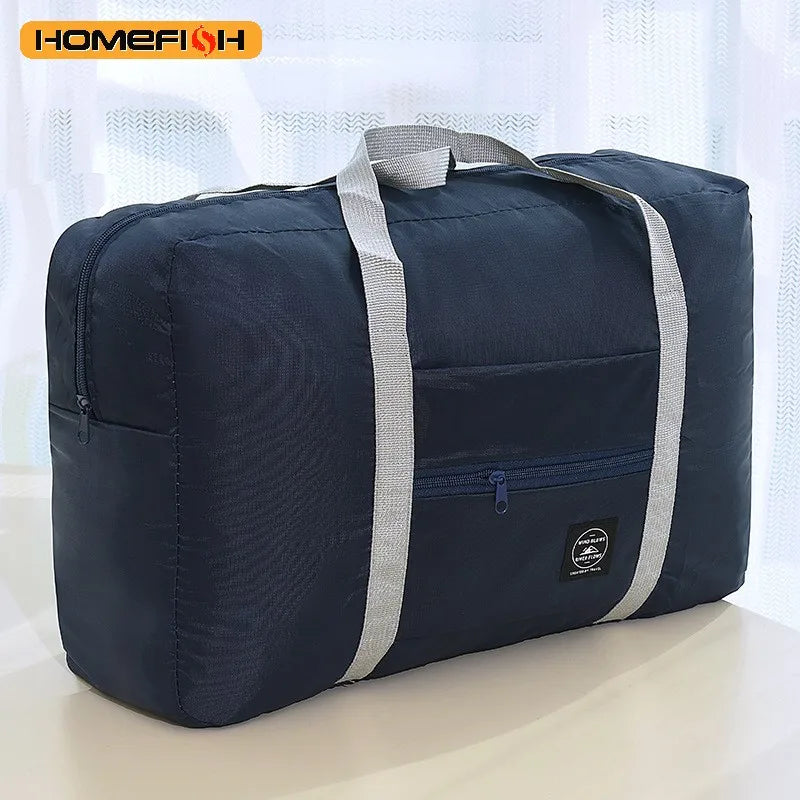 Foldable Large Capacity Travel Duffel Bag Portable Carry On Boarding Luggage Clothes Storage Handbag for Travel Moving Picnic