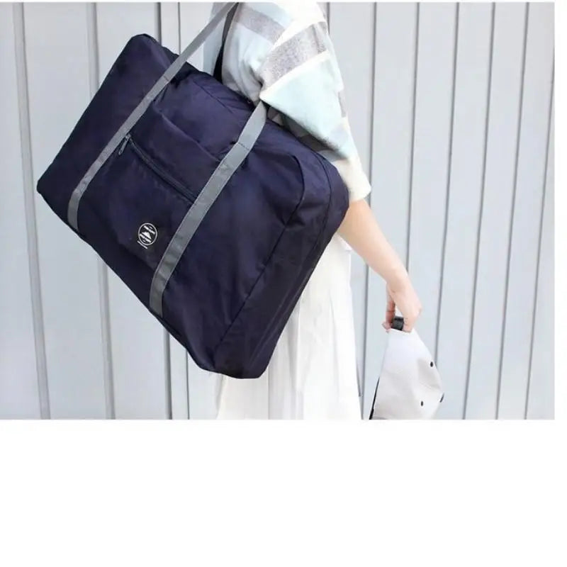 Foldable Large Capacity Travel Duffel Bag Portable Carry On Boarding Luggage Clothes Storage Handbag for Travel Moving Picnic
