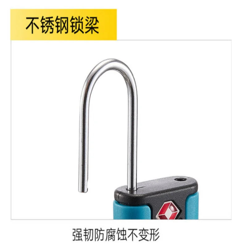 Black 3-Digit Code Padlock, Travel Luggage Combination Lock, Portable Suitcase Security Password Lock for Backpack Baggage