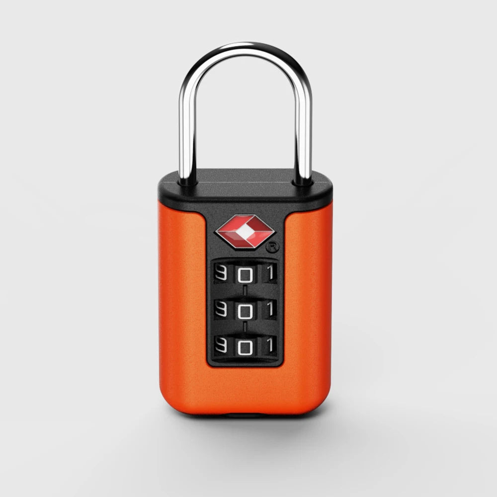 Black 3-Digit Code Padlock, Travel Luggage Combination Lock, Portable Suitcase Security Password Lock for Backpack Baggage