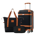 3-Piece 20-Inch ABS Carry-On Luggage Set with Duffel, Toiletry Bag and