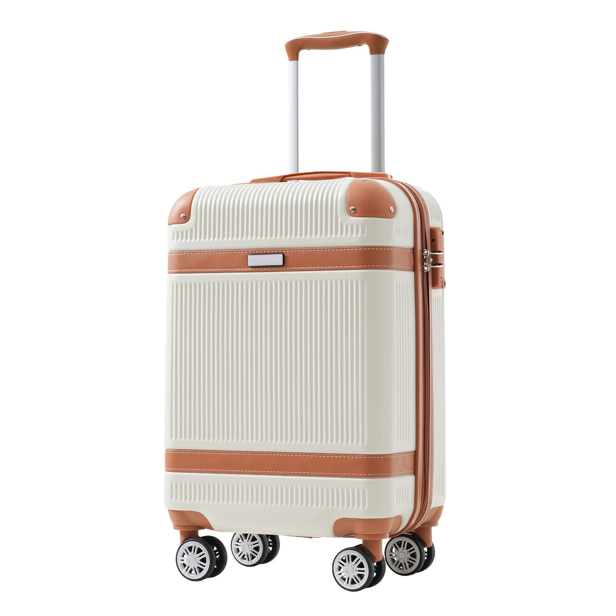 3-Piece 20-Inch ABS Carry-On Luggage Set with Duffel, Toiletry Bag and