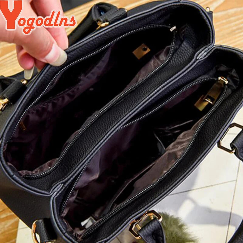 Yogodlns women beading pendant handbag ladies embossed shoulder bag