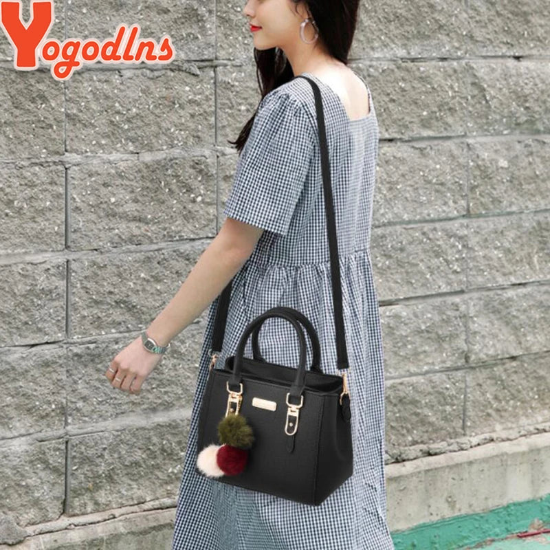 Yogodlns women beading pendant handbag ladies embossed shoulder bag