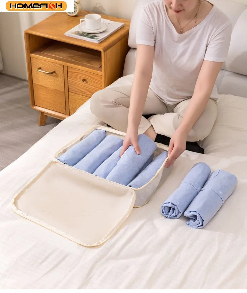 HOMEFISH 3Pcs/Set Travel Compressible Packing Multifunction Travel