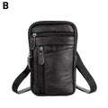 Leather Waist Bag Men's Mobile Phone Bag Wearing Belt Outdoor Sport