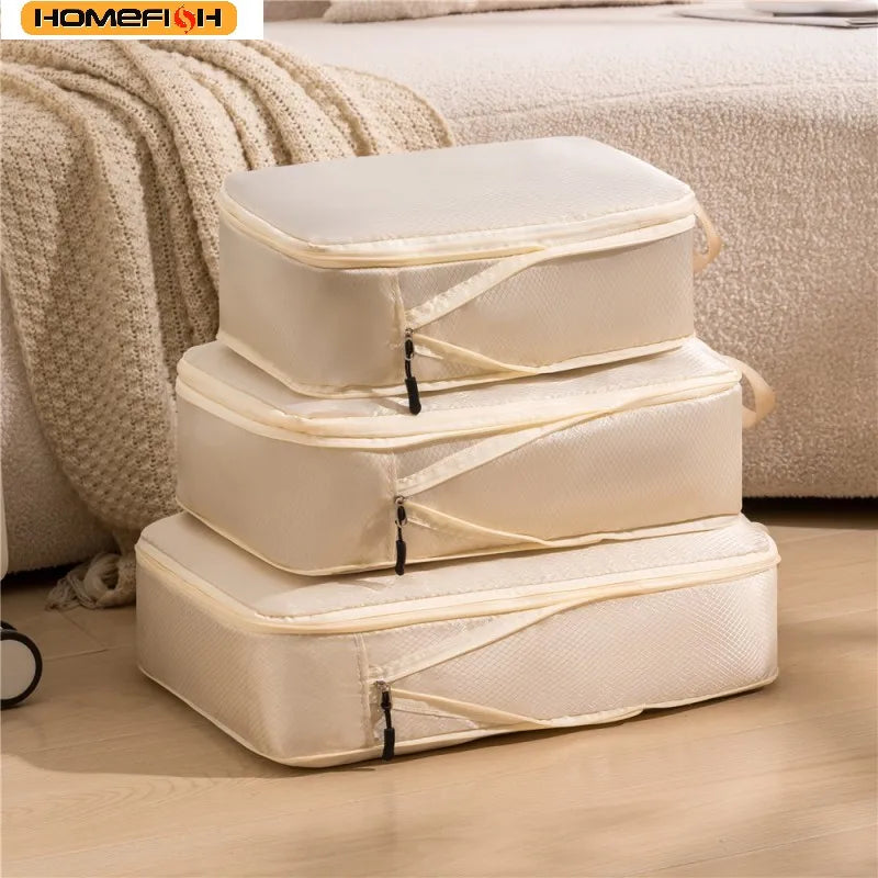 HOMEFISH 3Pcs/Set Travel Compressible Packing Multifunction Travel