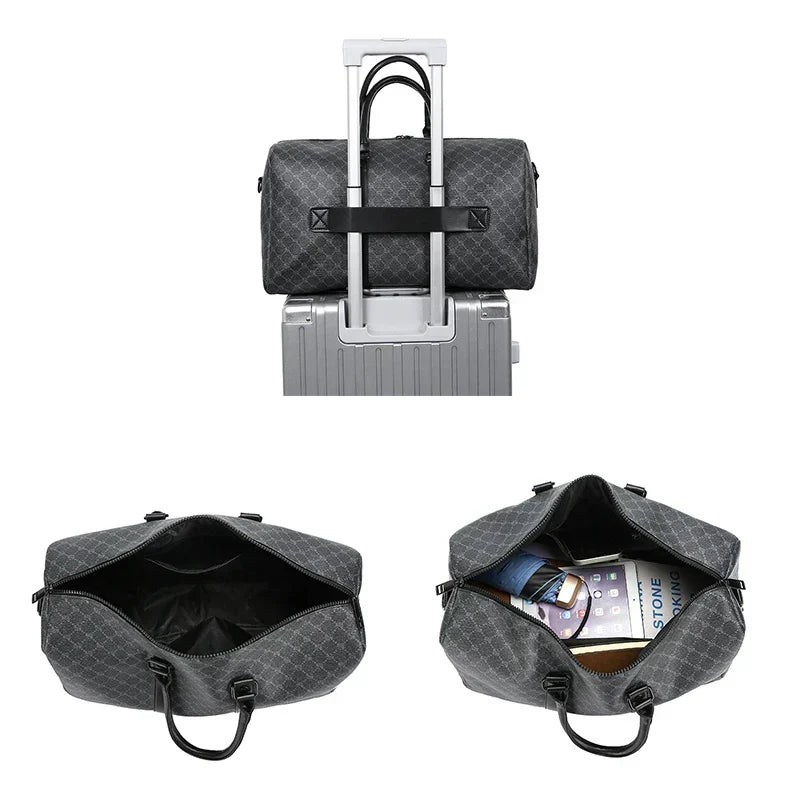 Mens Travel Bag Large PU Business Luggage