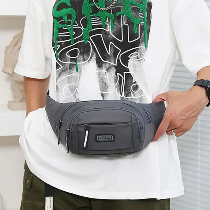Men Canvas Fit Waistpack Mobile Fanny Waist Packs Men's Sports Outdoor
