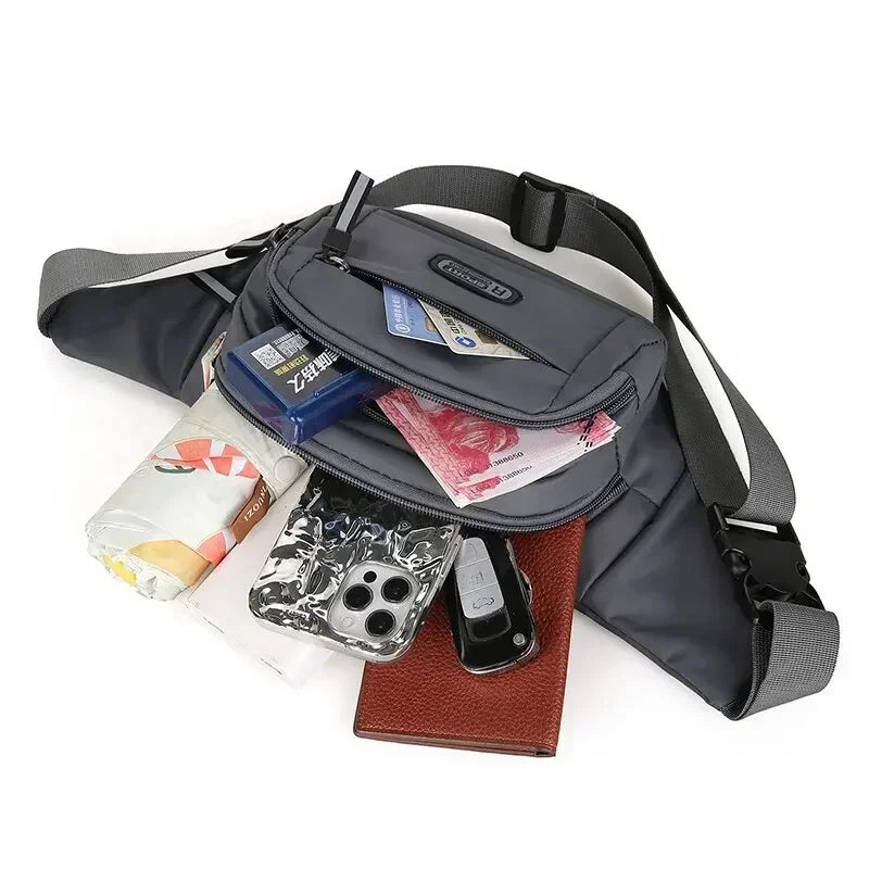 Men Canvas Fit Waistpack Mobile Fanny Waist Packs Men's Sports Outdoor