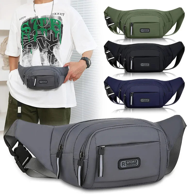 Men Canvas Fit Waistpack Mobile Fanny Waist Packs Men's Sports Outdoor