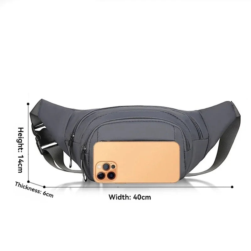 Men Canvas Fit Waistpack Mobile Fanny Waist Packs Men's Sports Outdoor