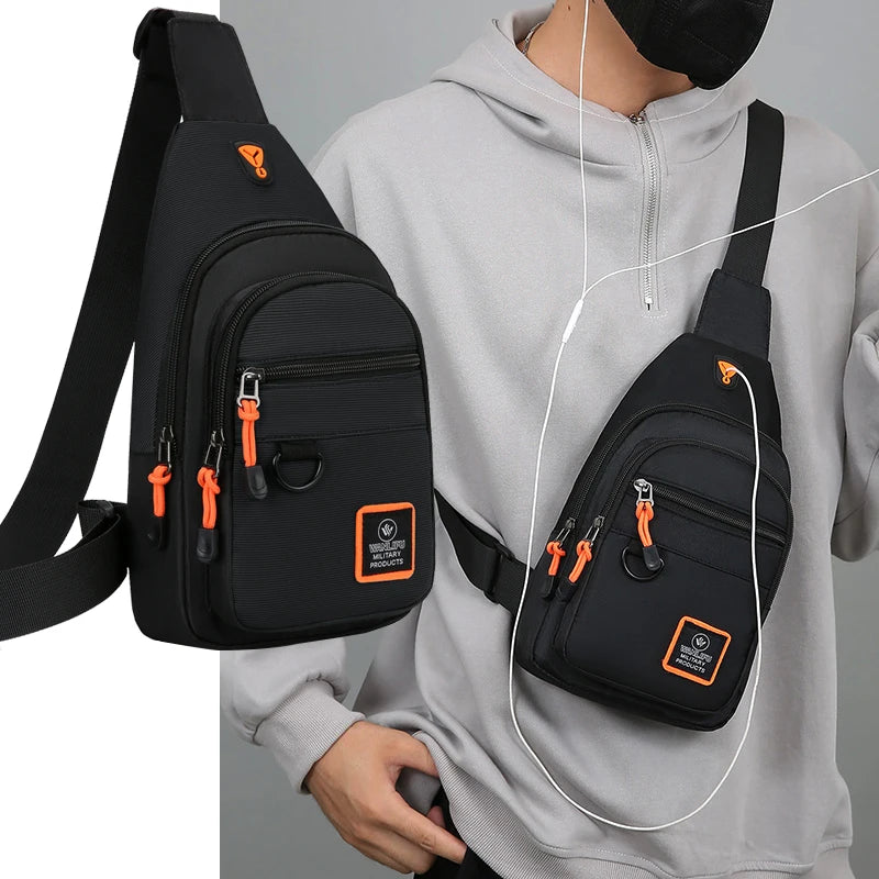Men's leisure outdoor hiking bike shoulder bag, waterproof sports