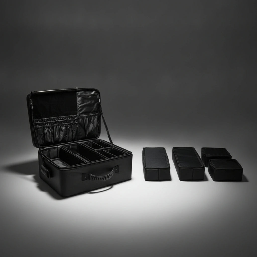 Rolling Makeup Case Hard-Sided Makeup Case with Wheels Cosmetic