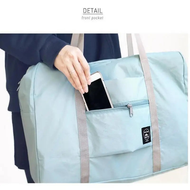 Foldable Large Capacity Travel Duffel Bag Portable Carry On Boarding Luggage Clothes Storage Handbag for Travel Moving Picnic