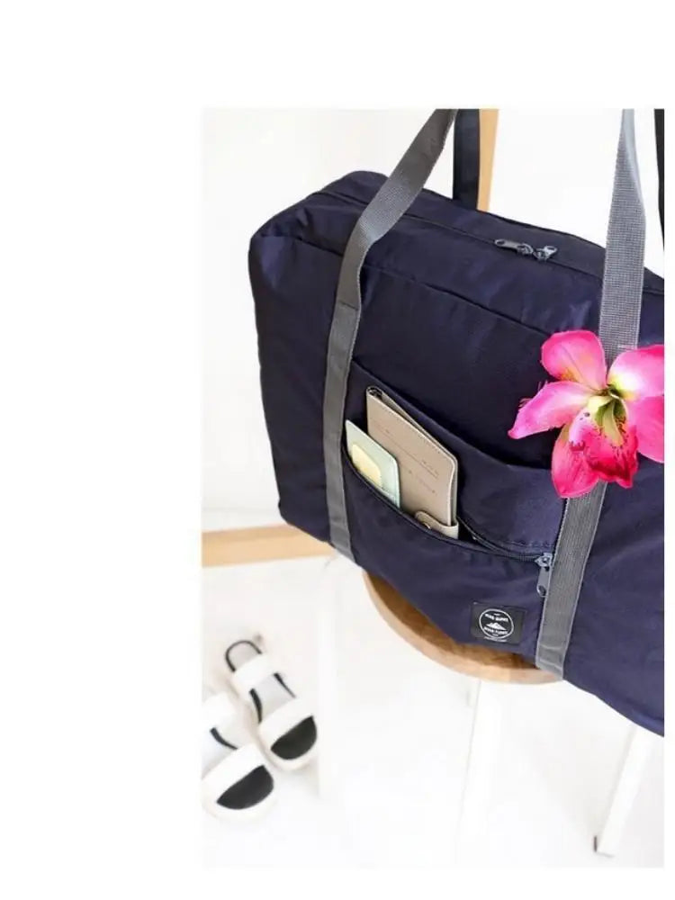 Foldable Large Capacity Travel Duffel Bag Portable Carry On Boarding Luggage Clothes Storage Handbag for Travel Moving Picnic