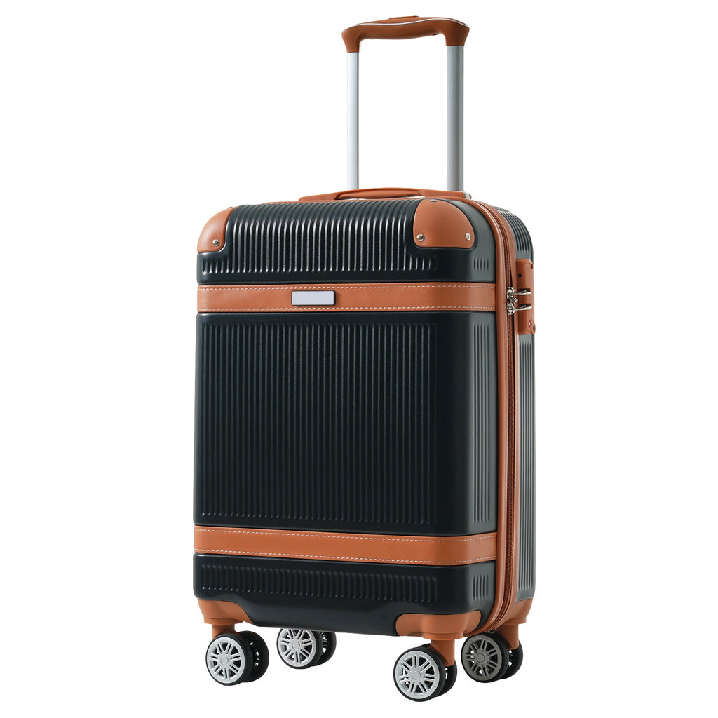 3-Piece 20-Inch ABS Carry-On Luggage Set with Duffel, Toiletry Bag and