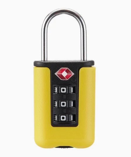 Black 3-Digit Code Padlock, Travel Luggage Combination Lock, Portable Suitcase Security Password Lock for Backpack Baggage