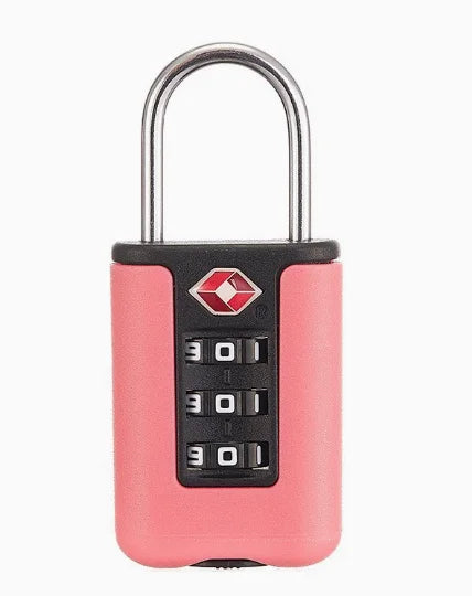 Black 3-Digit Code Padlock, Travel Luggage Combination Lock, Portable Suitcase Security Password Lock for Backpack Baggage