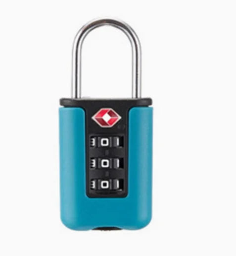 Black 3-Digit Code Padlock, Travel Luggage Combination Lock, Portable Suitcase Security Password Lock for Backpack Baggage